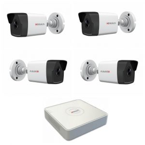 Комплект из 4 уличных IP-видеокамер 2Мп и видеорегистратора